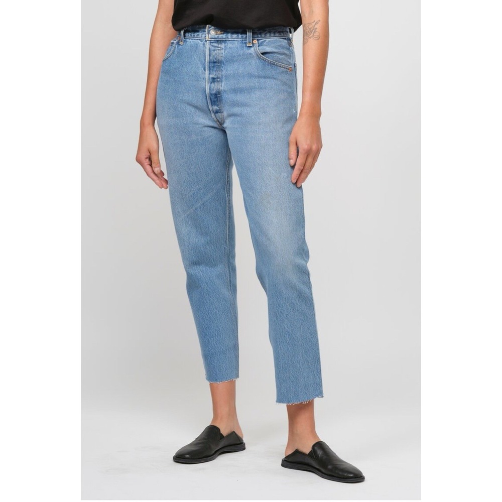 Re/Done - 70s Stove Pipe‎ Jeans Size 24 Stretchy Blue